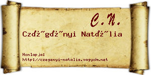 Czégényi Natália névjegykártya